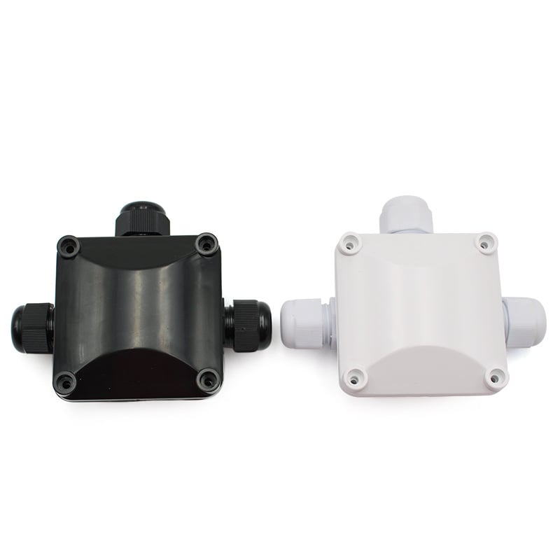 Пластмасова водоустойчива кутия за разпределение за външно използване, 1 вход 2 изход