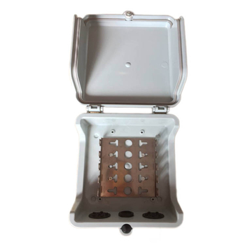 Cutie din plastic pentru distribuția cablurilor, interior, pentru rețele de transport și distribuție a energiei, 30 perechi de fibră optică, 50 perechi de module