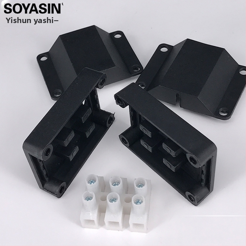 SOYASIN/Shunyashi Plastična Tropozicijska Kutija za Terminale (PP, IP20), Montaža Zaključnim Vijcima, 3-Pin Kutija za Spojeve