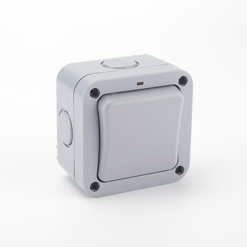 Minte εξωτερικός αδιάβροχος διακόπτης 20A, με κουτί διακλάδωσης προστατευόμενο από πιτσιλίσματα, για κήπο και εσωτερικό μπάνιο