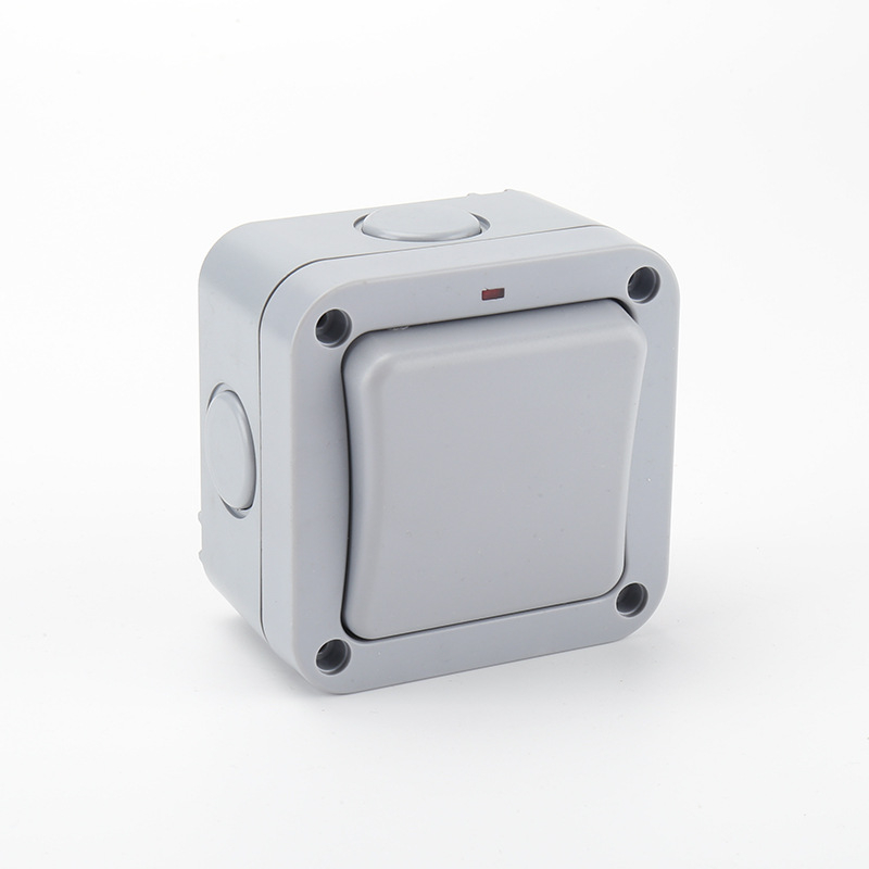 Minte εξωτερικός αδιάβροχος διακόπτης 20A, με κουτί διακλάδωσης προστατευόμενο από πιτσιλίσματα, για κήπο και εσωτερικό μπάνιο