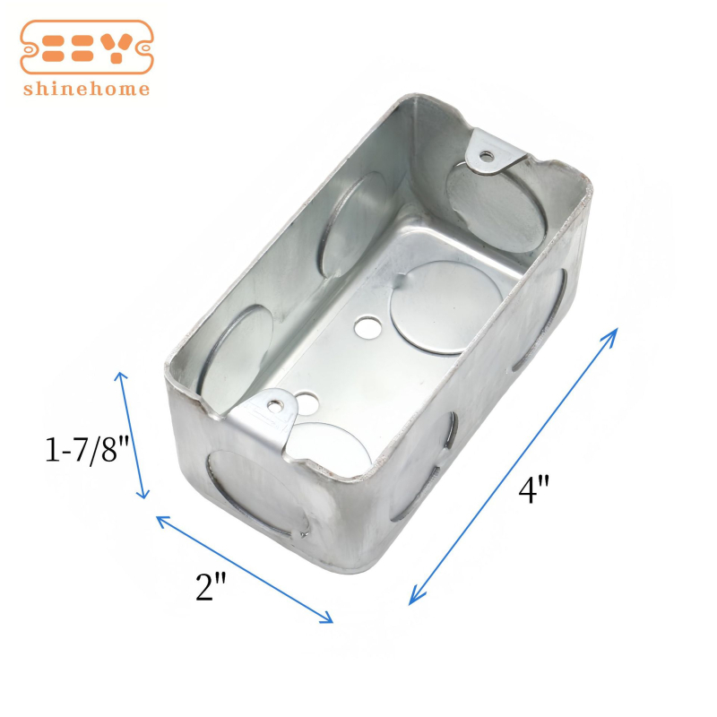 Cutie de joncțiune dreptunghiulară, carcasă și capac din oțel galvanizat, IP66, montaj pe perete