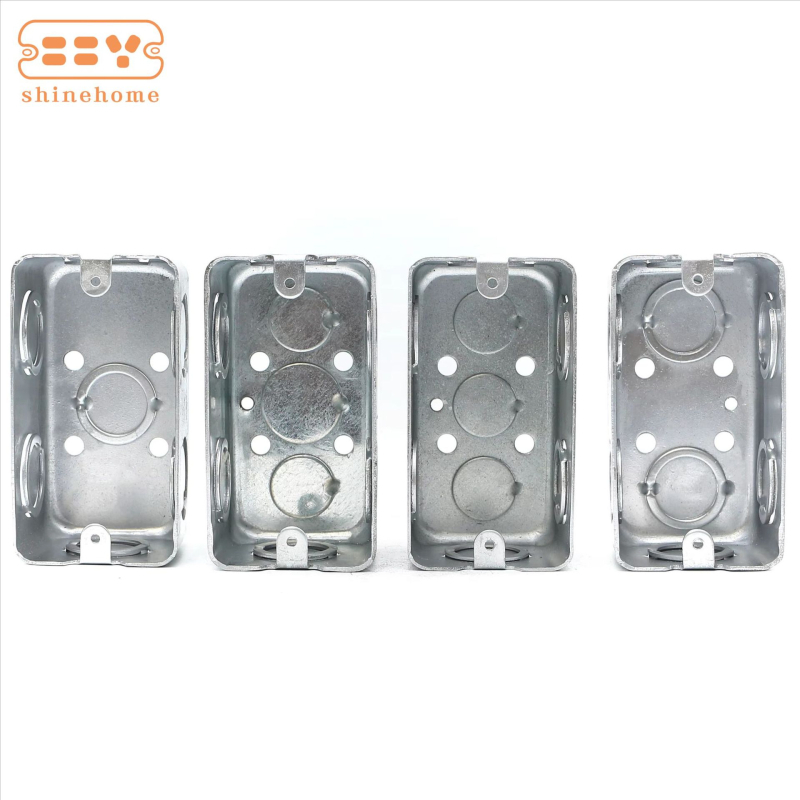 Cutie de joncțiune dreptunghiulară, carcasă și capac din oțel galvanizat, IP66, montaj pe perete