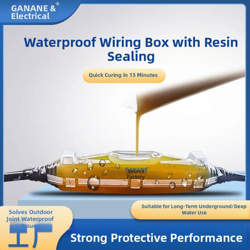 Vodotesná spojovacia skrinka s injektážou lepidla pre vonkajšie verejné osvetlenie, ponorená pod vodou, IP68, GNDT-Z01, pre káble s nízkym napätím 1,5–300 mm²