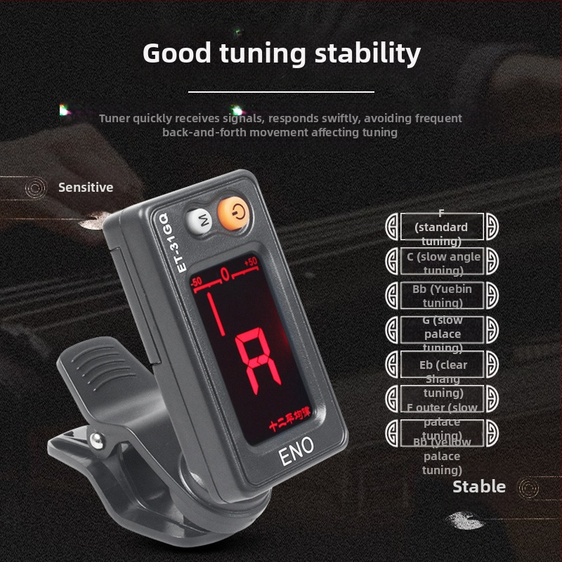 ENO ET-31GQ Guqin elektronický tuner s metronomom a kapodasterom
