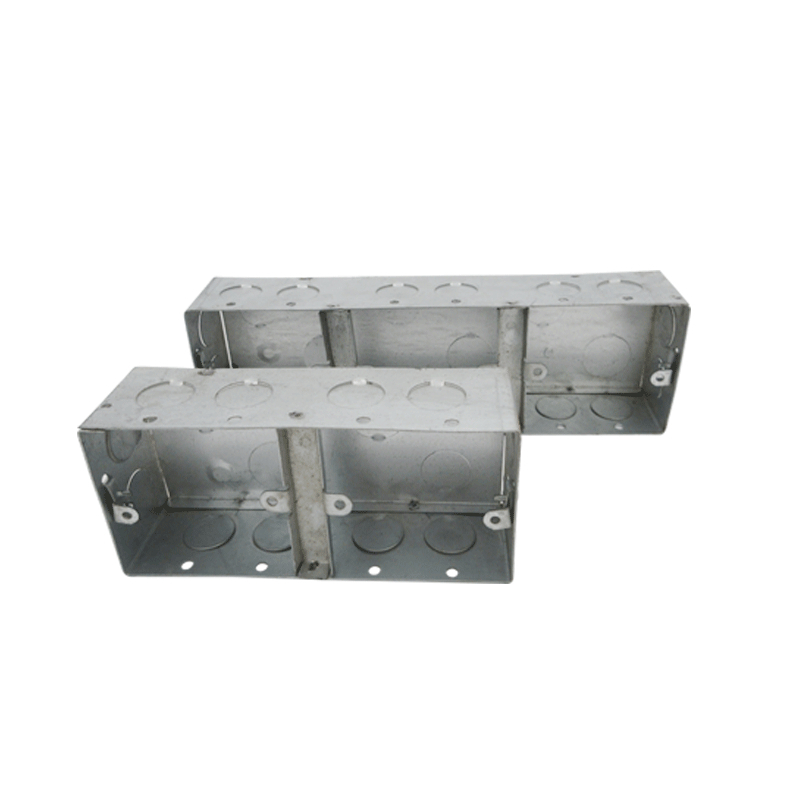 Cutie de conexiune metalică galvanizată, tip 86, 4 compartimente