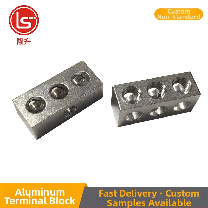 Едноредов заземителен меден шинен клемен блок — Uplift; серия: детайли по запитване; приложение: заземляща и нулева шина