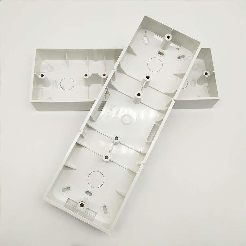 Κουτί σύνδεσης τύπου 86, τριών θέσεων, ενισχυμένο, ανθεκτικό στη φλόγα, καθολική ανοικτή θήκη για διακόπτη τοίχου και πρίζα