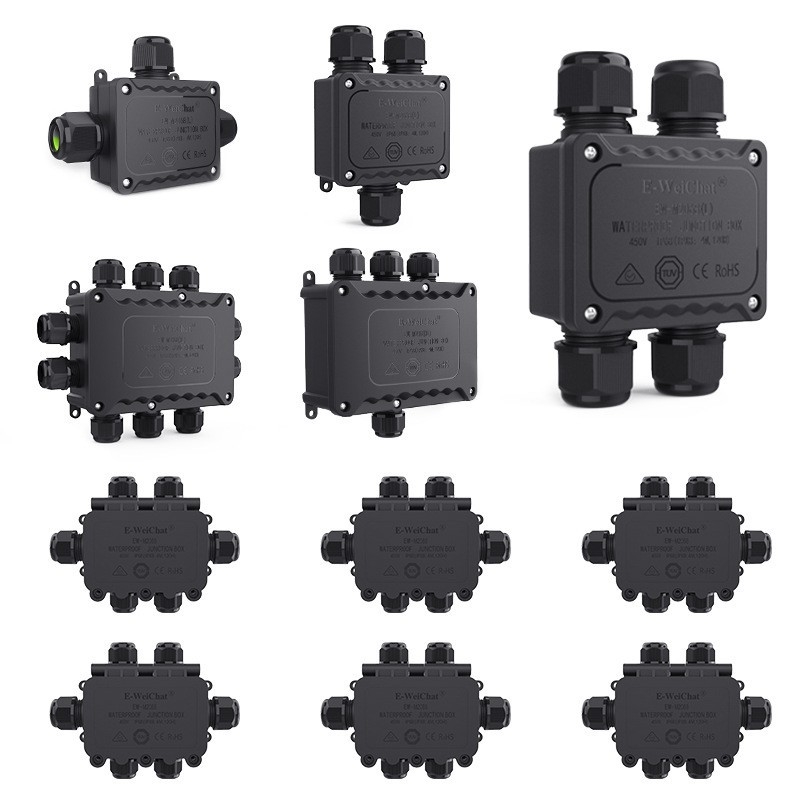 Cutie de conexiuni etanșă, 1 intrare/1 ieșire, IP65, pentru iluminat exterior de peisaj, RuuiPuL