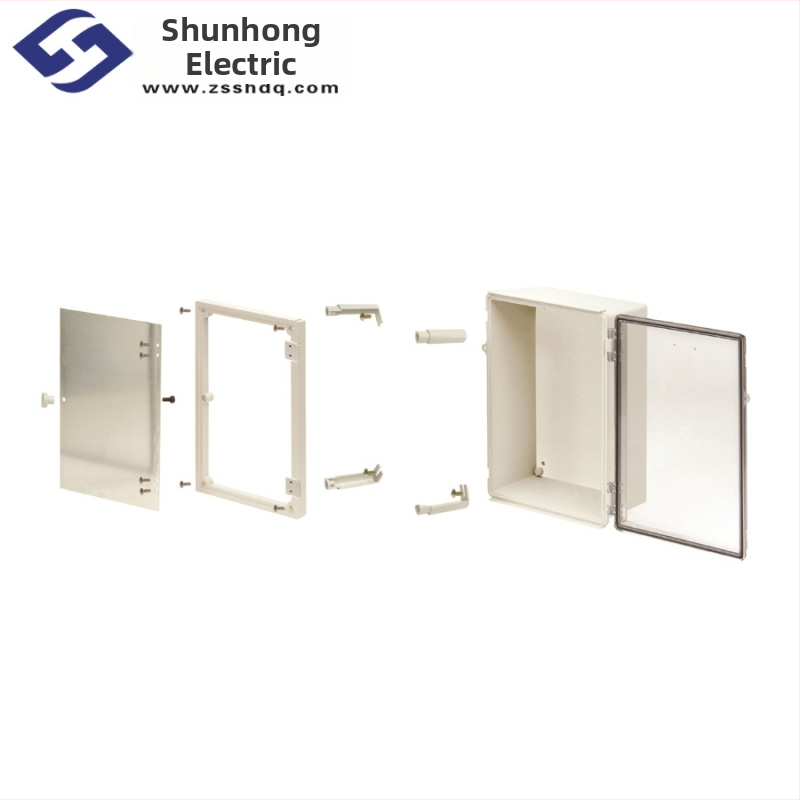 BOXCO ABS vodotesná dvojdverová skriňa – perforovateľný dizajn (materiál ABS/PC, vodotesný, dvojdverová, priemyselný kryt, elektrická skrinka)