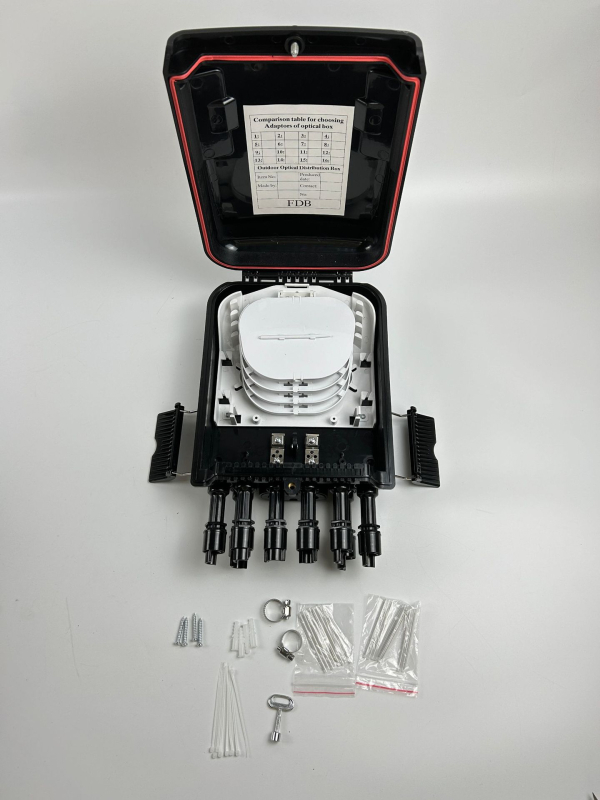 Cutie de distribuție a fibrei optice din ABS, pentru exterior, rezistentă la apă FTTH