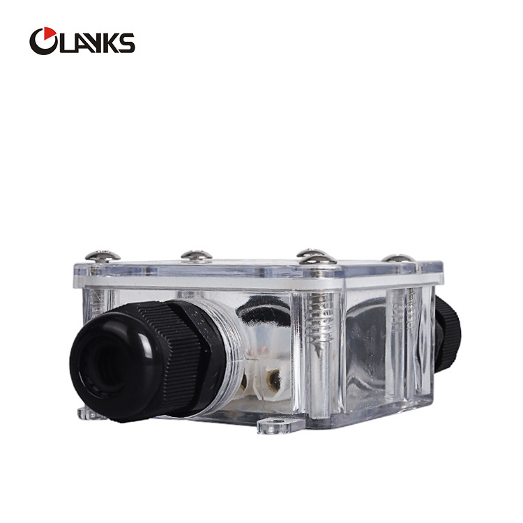 Кутия за свързване за мониторинг, IP68, външна пластмасова квадратна, водоустойчива, 4-пътна кабелна, J-wiring