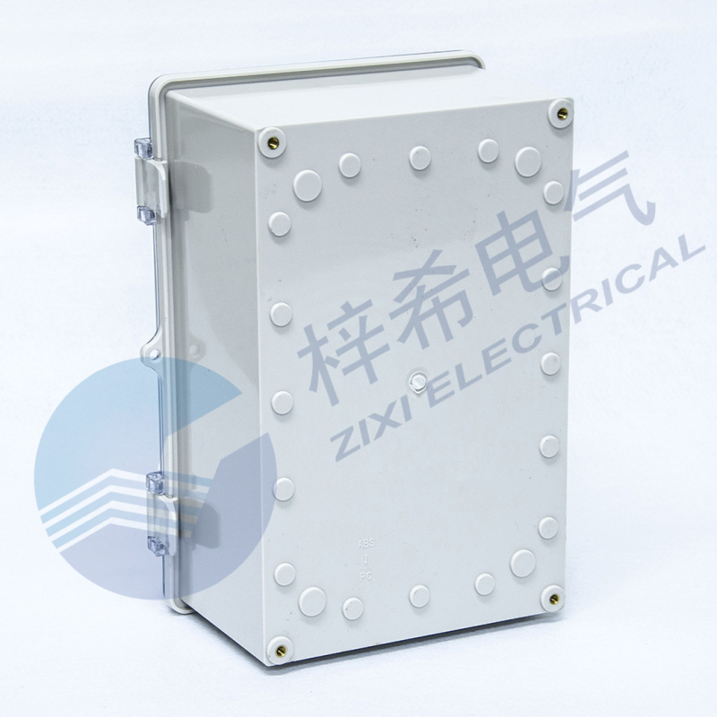 Πλαστικό αδιάβροχο κουτί συνδεσμολογίας, με ανοιγόμενη πόρτα, ABS πλαστικό με διαφανές καπάκι — Μοντέλο ZX-ATE-192914, Μάρκα ZIXI Electrical