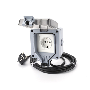 Εξωτερική πρίζα IP66, γερμανικού στυλ, ευρωπαϊκό πρότυπο, μονάδα 16A, αδιάβροχο κουτί