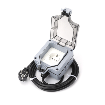 Εξωτερική πρίζα IP66, γερμανικού στυλ, ευρωπαϊκό πρότυπο, μονάδα 16A, αδιάβροχο κουτί