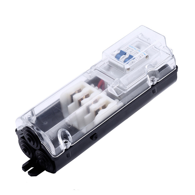 M696 Kültéri utcai világítási elosztó doboz – légkapcsoló, villámvédelmi arrester, IP54, átlátszó ház