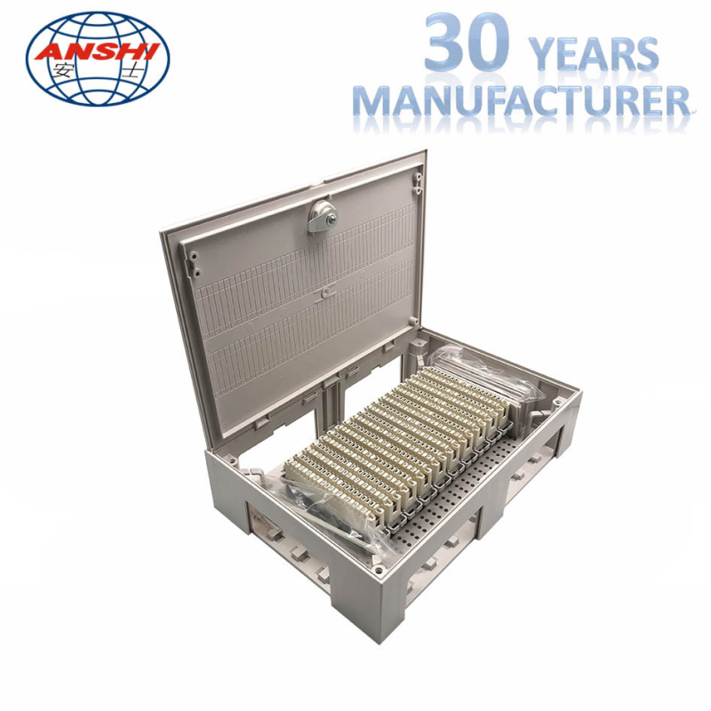 Cutie de distribuție telefonică, stil Köln, modul Snap-On pentru 100 perechi, utilizare în interior, cablaj deschis/ascuns