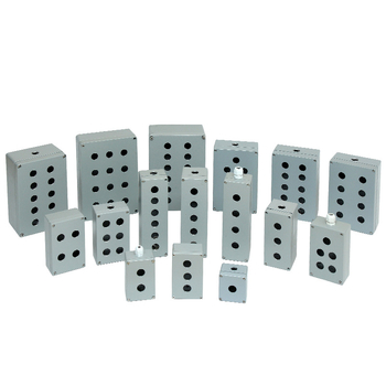 Ovládací box Start/Stop tlačidla, vodotesný, z hliníkovej zliatiny, box s 1/2/3 otvormi, núdzové vypnutie