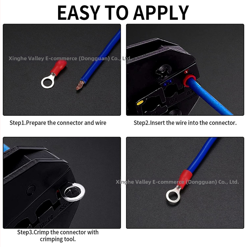 102 ks kruhového typu predizolované krimp terminály RV1.25/2/3.5/5.5 pre automobilovú elektroniku