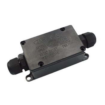 IP65 vízálló csatlakozó doboz kültéri föld alatti világításhoz, egy bemenet és egy kimenet, két végén terminálblokkokkal