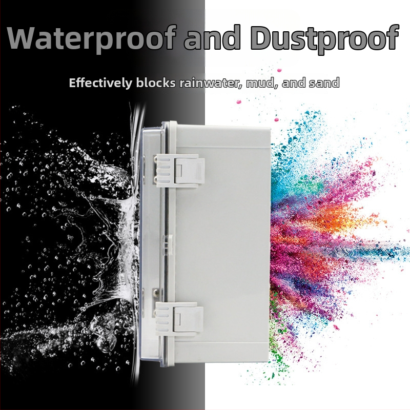 ABS plastový priehľadný vodotesný kryt pre vonkajšie monitorovanie a napájacie zariadenie, uzatvárateľná spojovacia skrinka