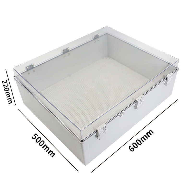 ABS plastový priehľadný vodotesný kryt pre vonkajšie monitorovanie a napájacie zariadenie, uzatvárateľná spojovacia skrinka