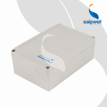 Matná hliníková vodotesná krabica na rozvody s ovládacím tlačidlom