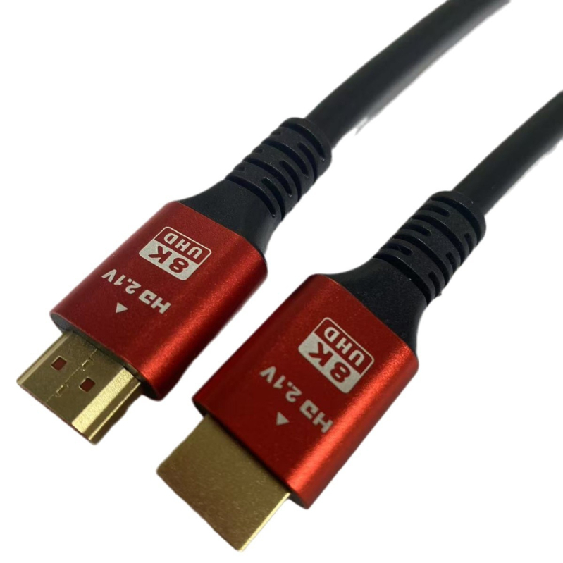 Καλώδιο HDMI (HDMI 2.1) – Ατσάλι με επικάλυψη χαλκού, Χρυσές επαφές, Σταθερός αρσενικός συνδετήρας HDMI