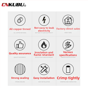 200 бр. RV‑тип студено пресован терминал за кримпване, носна халка и предварително изолирани краища – комплект