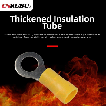 200 бр. RV‑тип студено пресован терминал за кримпване, носна халка и предварително изолирани краища – комплект