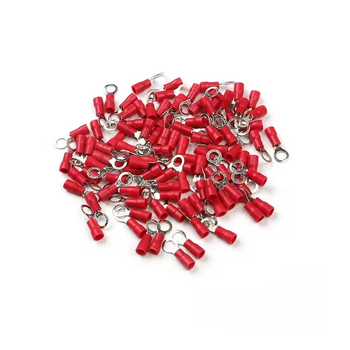 Кримп терминал – 1 полюс, O-тип кръгъл нос за кабел, предварително изолиран меден контакт (Модел CC0100060, Guanxi, за електроуреди)