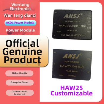 ANSJ Jaudas modulis HAW25-220S05/12/15/24/48B - Ievade 220V, Izejas 3.3V/5V/24V
