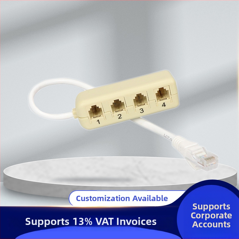 Anfangpu hálózati kábel–telefonvonal adapter RJ45–RJ1, 4-pontos telefon interfész