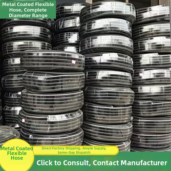 Plastiski pārklāts metāla caurule vadībai kabeliem, gofrēta virsma