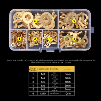 Кръгла клема — комплект, 150 бр голи терминали, YC, автомобилна електроника