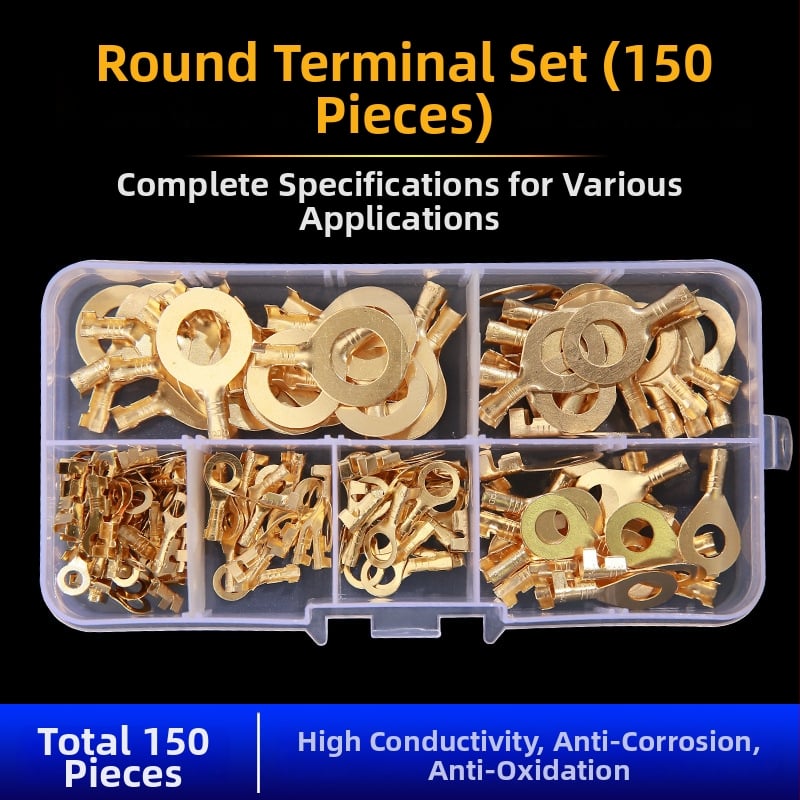 Кръгла клема — комплект, 150 бр голи терминали, YC, автомобилна електроника