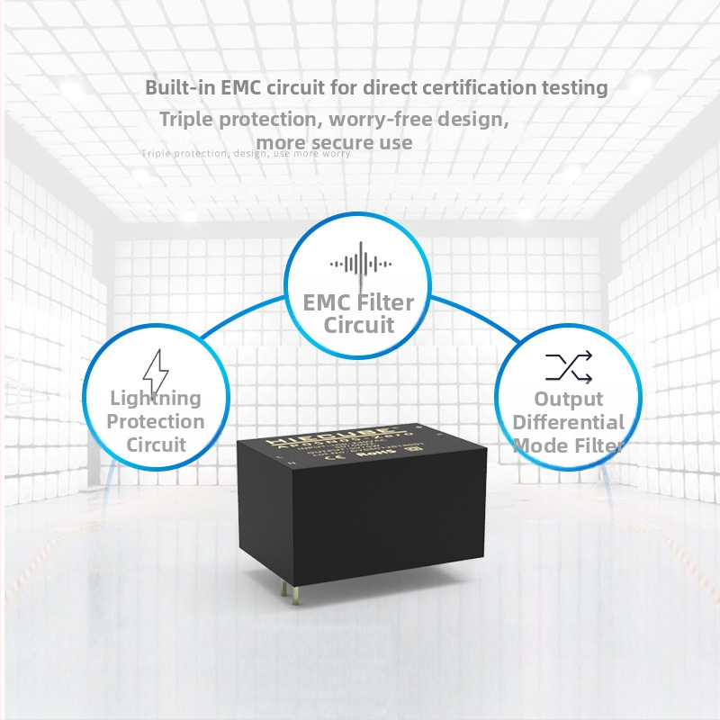 High Energy Cube 5W AC-DC barošanas modulis, ievade 220V, izeja 5V1A, izolēts regulators, CE sertificēts (AP05N05-Zero)