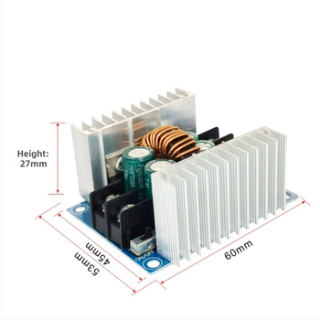 LED meghajtó modul: 300W, 20A állandó áram, állítható kimenet, Buck DC tápegység