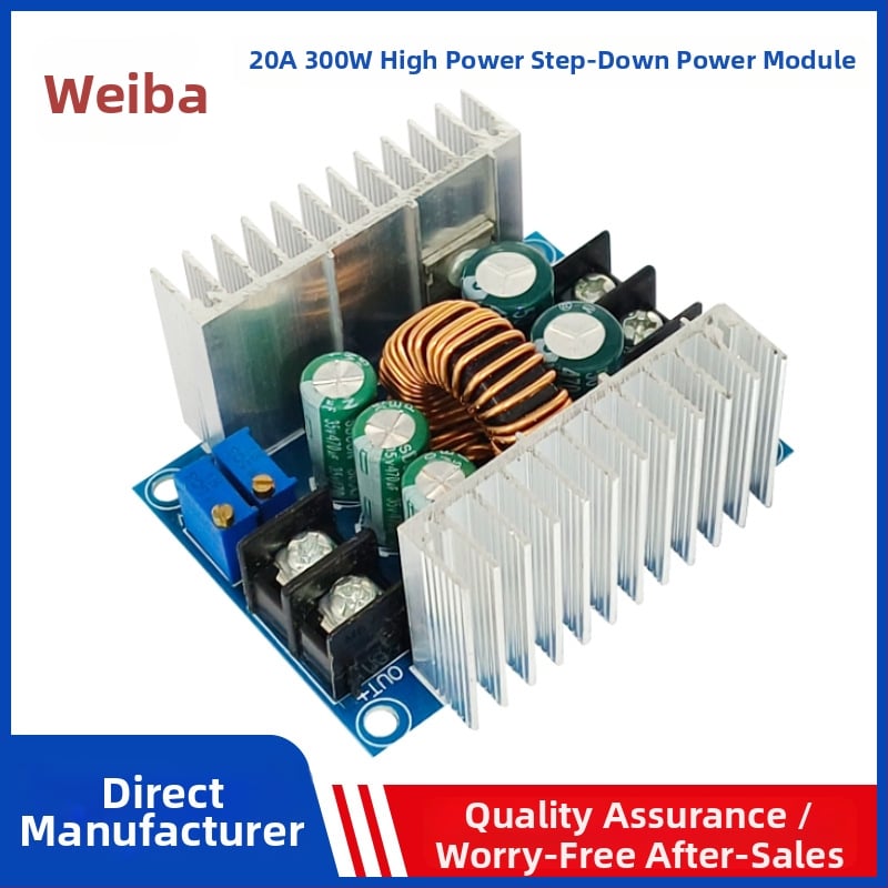 LED meghajtó modul: 300W, 20A állandó áram, állítható kimenet, Buck DC tápegység