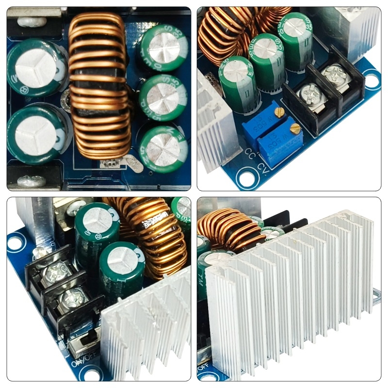 LED meghajtó modul: 300W, 20A állandó áram, állítható kimenet, Buck DC tápegység