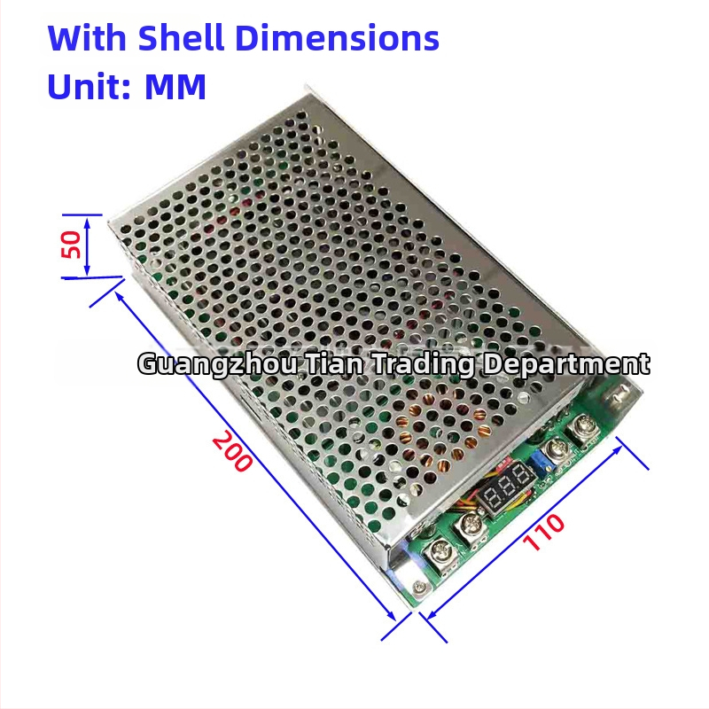 DC-DC buck modulis 1500W, įėjimo įtampa 25–90V, išėjimo įtampa 2.5–60V, 50A, automobiliniam maitinimui