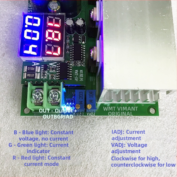 DC-DC reguliuojamas buck konverterio modulis, įvestis 12–80V, 600W, CC/CV, saulės įkrovos LED valdymo plokštė