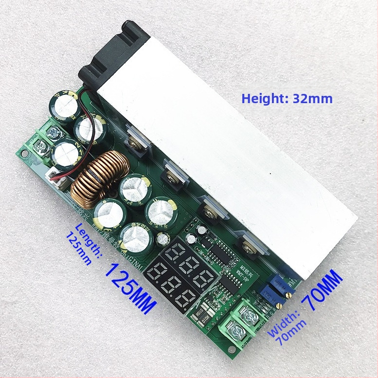 DC-DC reguliuojamas buck konverterio modulis, įvestis 12–80V, 600W, CC/CV, saulės įkrovos LED valdymo plokštė