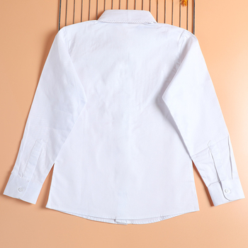 Dievčenská košeľa s dlhým rukávom z 100% bavlny, golier s čipkou a volánikom vo forme polmesiaca, štýl Kórea, vhodné pre deti od 8 rokov