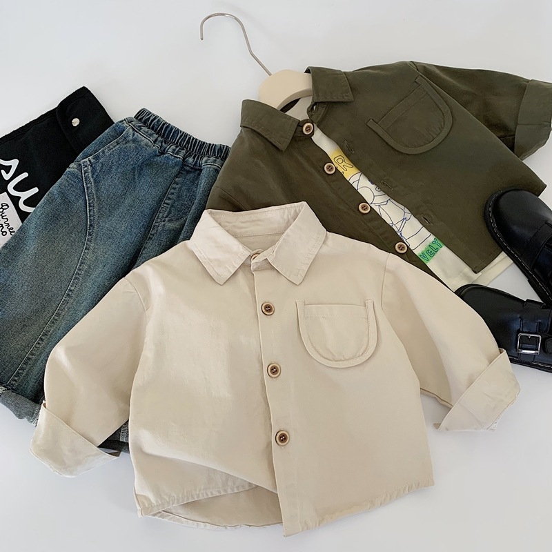 Dječja košulja, casual stil, 100% pamuk, dugi rukavi