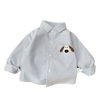 Set pentru copii în stil coreean, tricot din bumbac, cu motiv desen animat, mâneci scurte, unisex, primăvara 2025