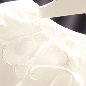 Detské tričko pre dievčatá s dlhým rukávom, sladký štýl, 91–95% bavlna, jednoliaty vzor, jar a jeseň