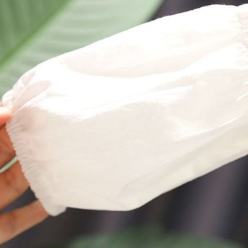 Detské tričko pre dievčatá s dlhým rukávom, sladký štýl, 91–95% bavlna, jednoliaty vzor, jar a jeseň