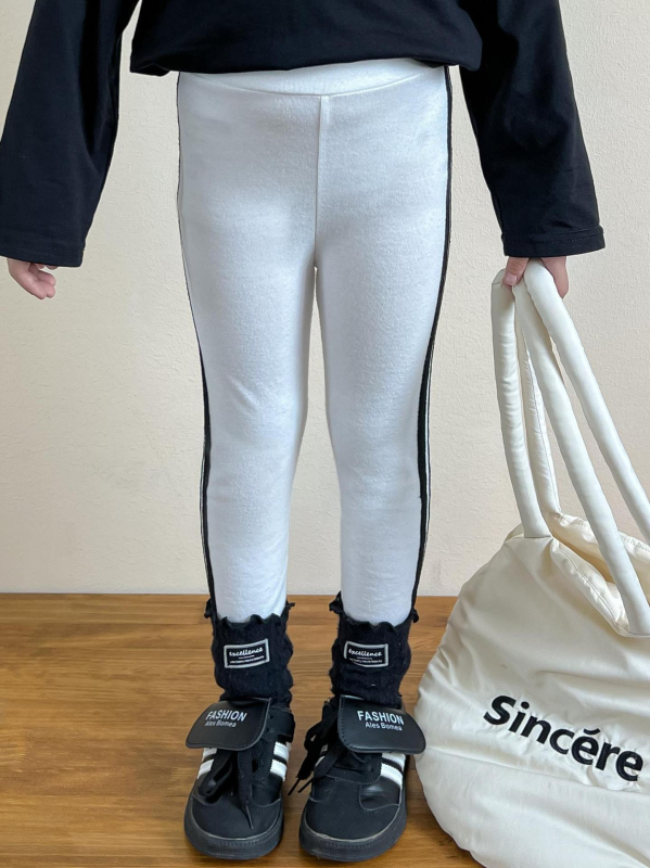 Set pre dievčatá: dlhé rukávy košieľovo-jacket s leopardím vzorom a biele legíny s tkaným pásom, kórejský styl, jar a jeseň, jesenné vydanie 2025