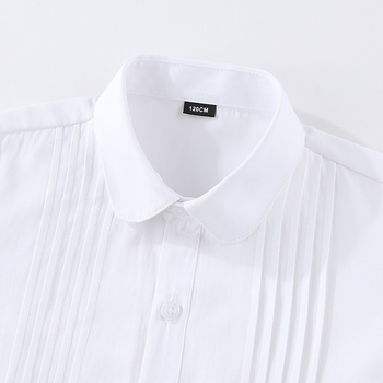 Detská unisex košeľa, V-krk, dlhé rukávy, 100% bavlna, pre deti od 8 rokov